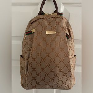 New Fashion Colour Stripe Monogram Backpack